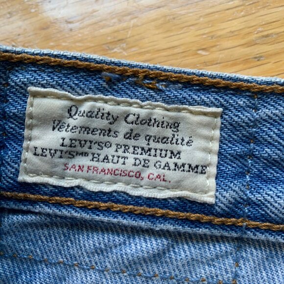 Levi’s Premium Wedgie Fit Jeans Women’s 27 | High Rise Distressed Ripped - Picture 5 of 8